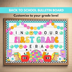 Back to School Bulletin Board, Bulletin Board Kit, First Day of School Classroom Decor, August Bulletin Board New School Year Bulletin Board