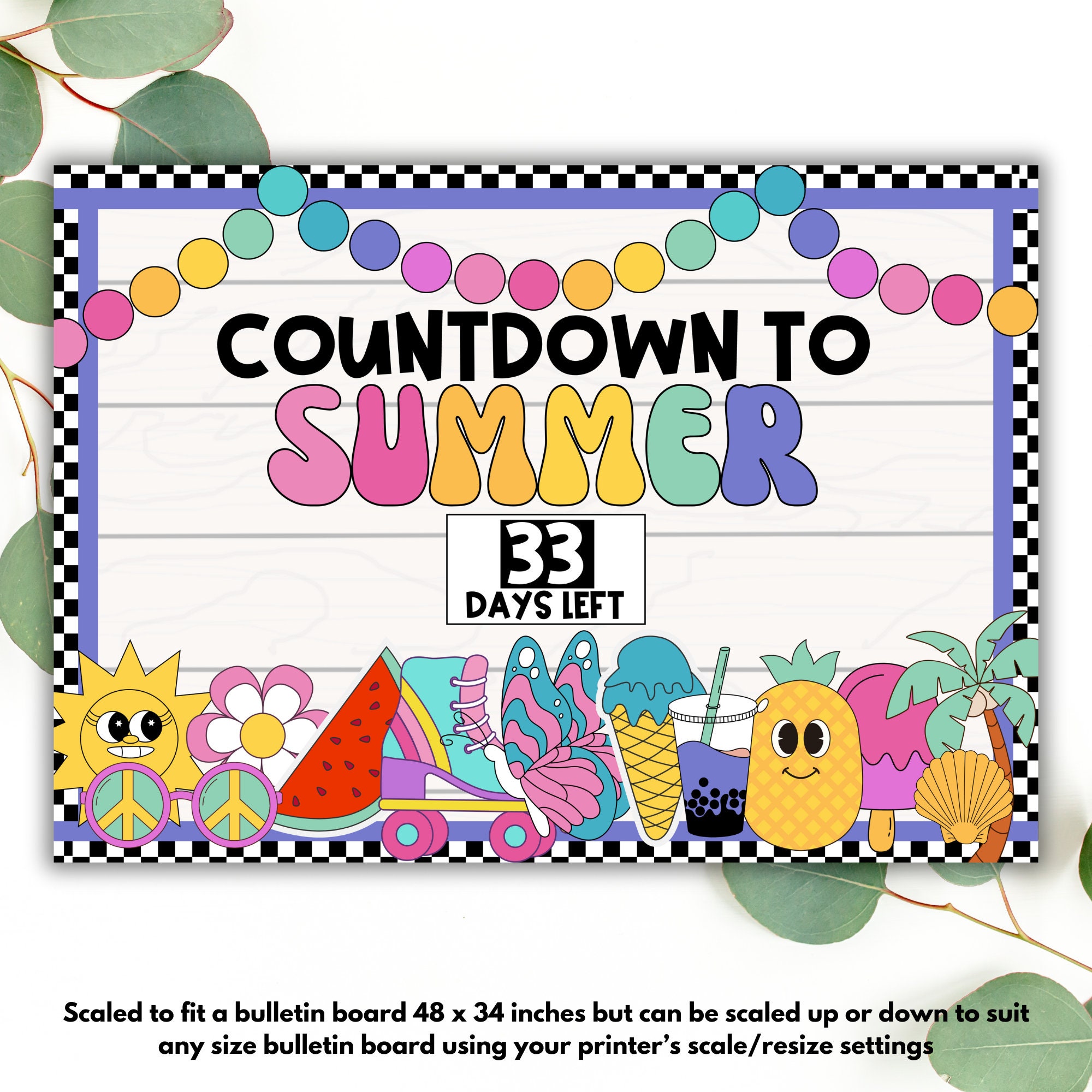 Summer Bulletin Board Kit Countdown to Summer Bulletin Board End of ...