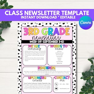 Newsletter Template, Back to School Flyer, Teacher Notes, Primary Newsletter, Parent Communication, Teacher Organisation, Monthly Newsletter