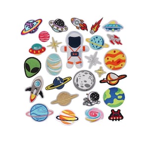 Space Patches, Astronaut Patches, Planet Patch, Nebula Galaxy, Space Rocket, Saturn Planet Patch, Iron-on patches, Sew on patches