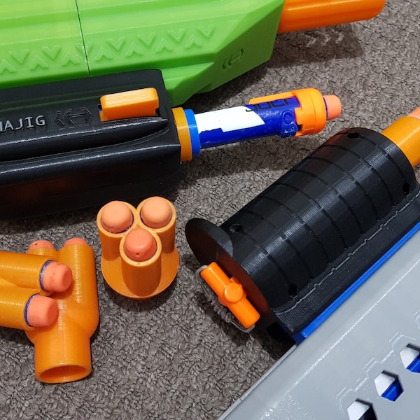 MAJIG kit: Modular Attachment Jolt In Grip - add a little Nerf mayhem to a Picatinny rail!