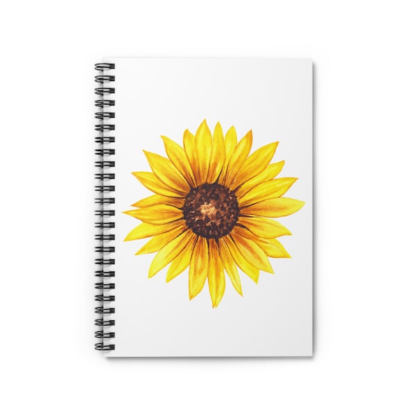 Sunflower Spiral Bound Notebook - Ruled Line Pages for Organized Notes