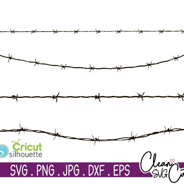 SVG Barbed Wire, SvG PNG DXF EpS, SvG Cricut, Silhouette, Ssublimation, barb wire, rustic, boho clipart