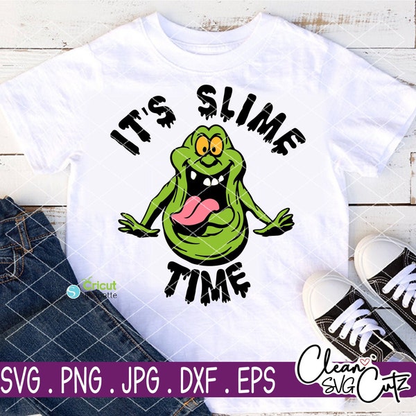 Its Slime Time SVG, Slimer SVG, Layered SVG, Cut file, Cricut, Digital file, svg files for cricut, Ghost Logo, Who you gunna call, PnG