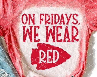 Chiefs SVG: On Fridays We Wear Red, Mahomes PNG (Digital Files)