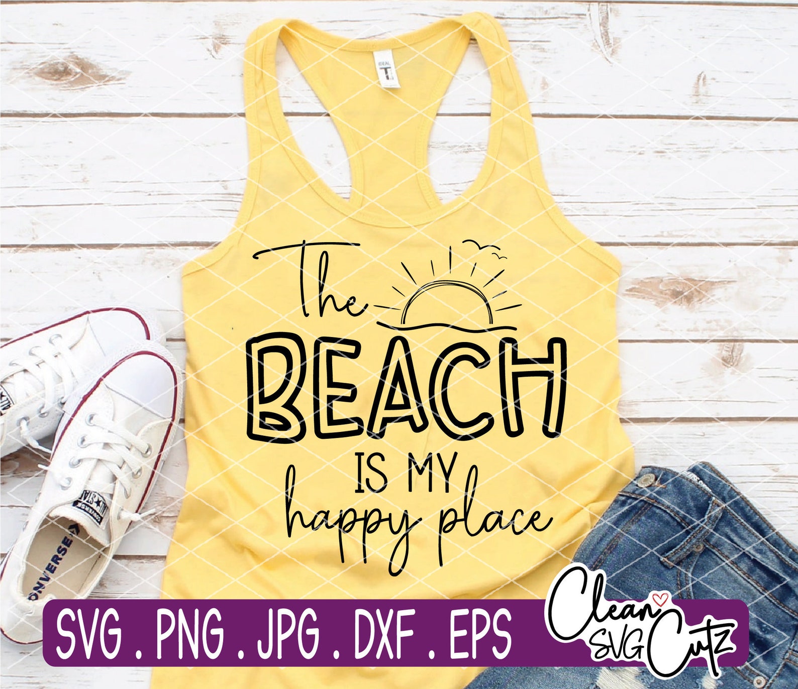 The Beach is My Happy Place Svg Vacation Svg Beach Svg Summer Etsy