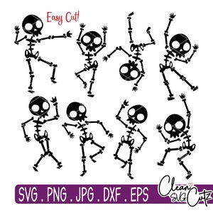 Dancing Skeleton SVG, Skeleton Bundle SVG, Funny Skeleton, Skeleton SVG, Bones Clipart,  halloween clipart, Cricut Silhouette Sublimation