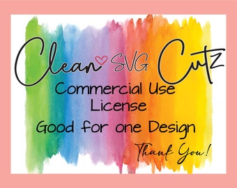 UNLIMITED Commercial Use License- Use for one Clean SVG Cutz file, no unit restrictions #CUL2021