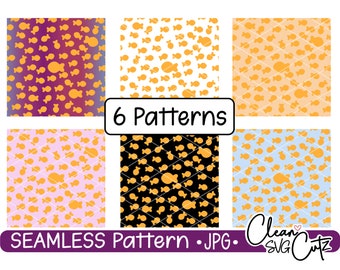Goldfish Seamless Pattern: Fabric Print, Bummie Design (Digital Download)