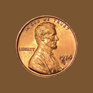 Moneda de un centavo del Memorial de Lincoln de 1974