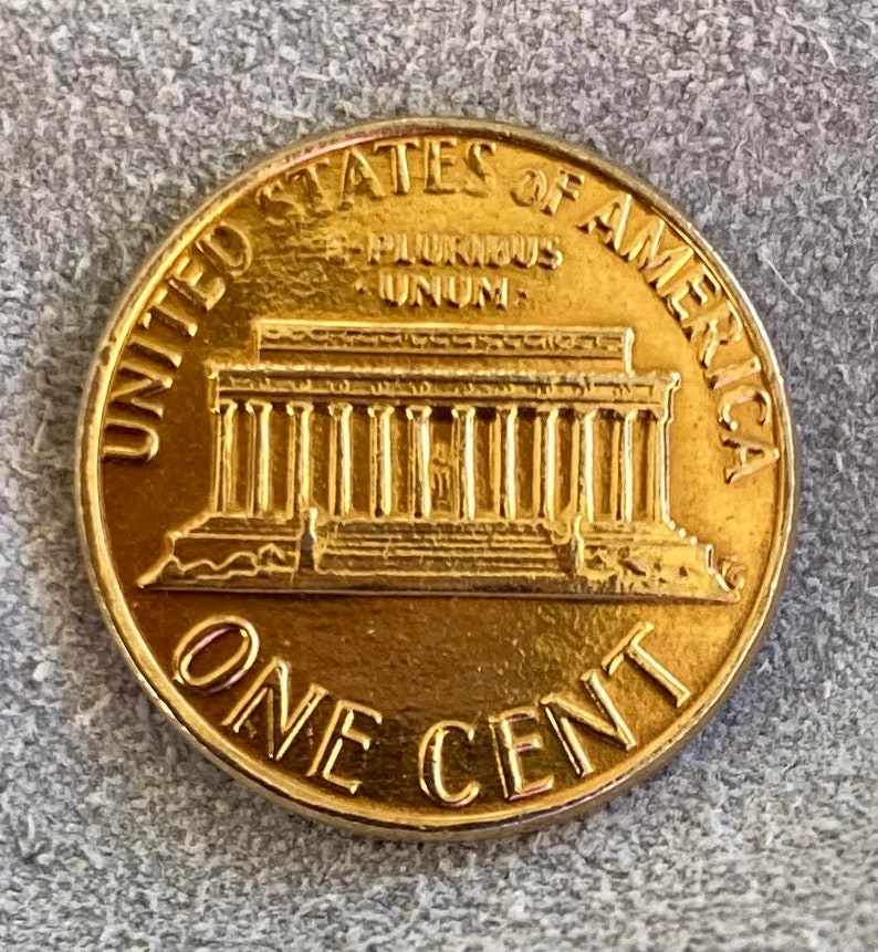 1983 "yellow" Lincoln Memorial One Cent Coin - Etsy