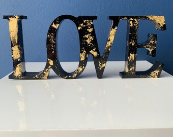 LOVE noir et or