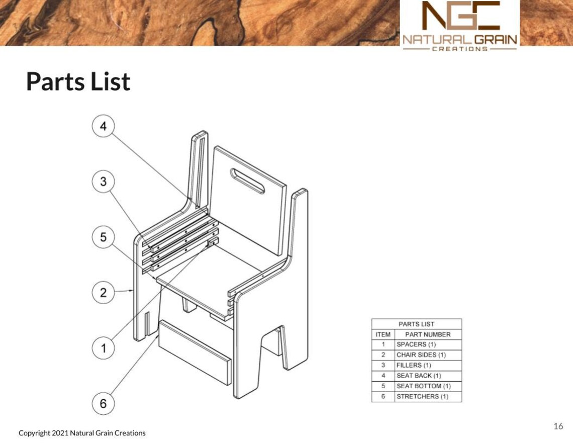 Kids Chair Adjustable Height Plans and Instructions Etsy