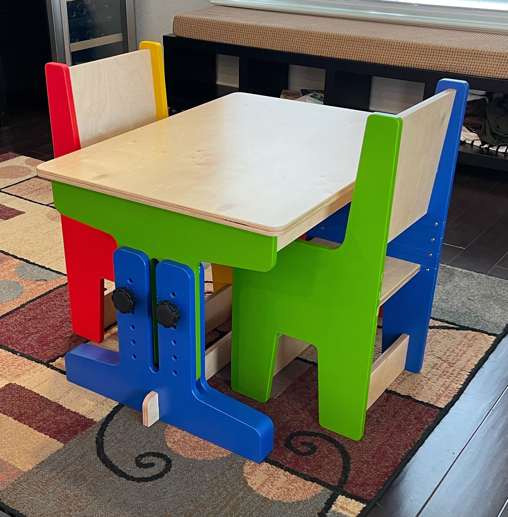Kids Table and Chairs Adjustable Height Plans and Etsy