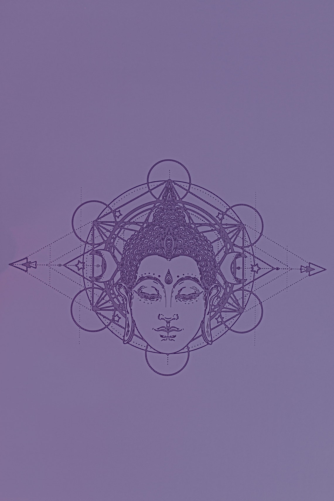 Yoga-Mathematik Buddha-Kopf-Muster | Etsy