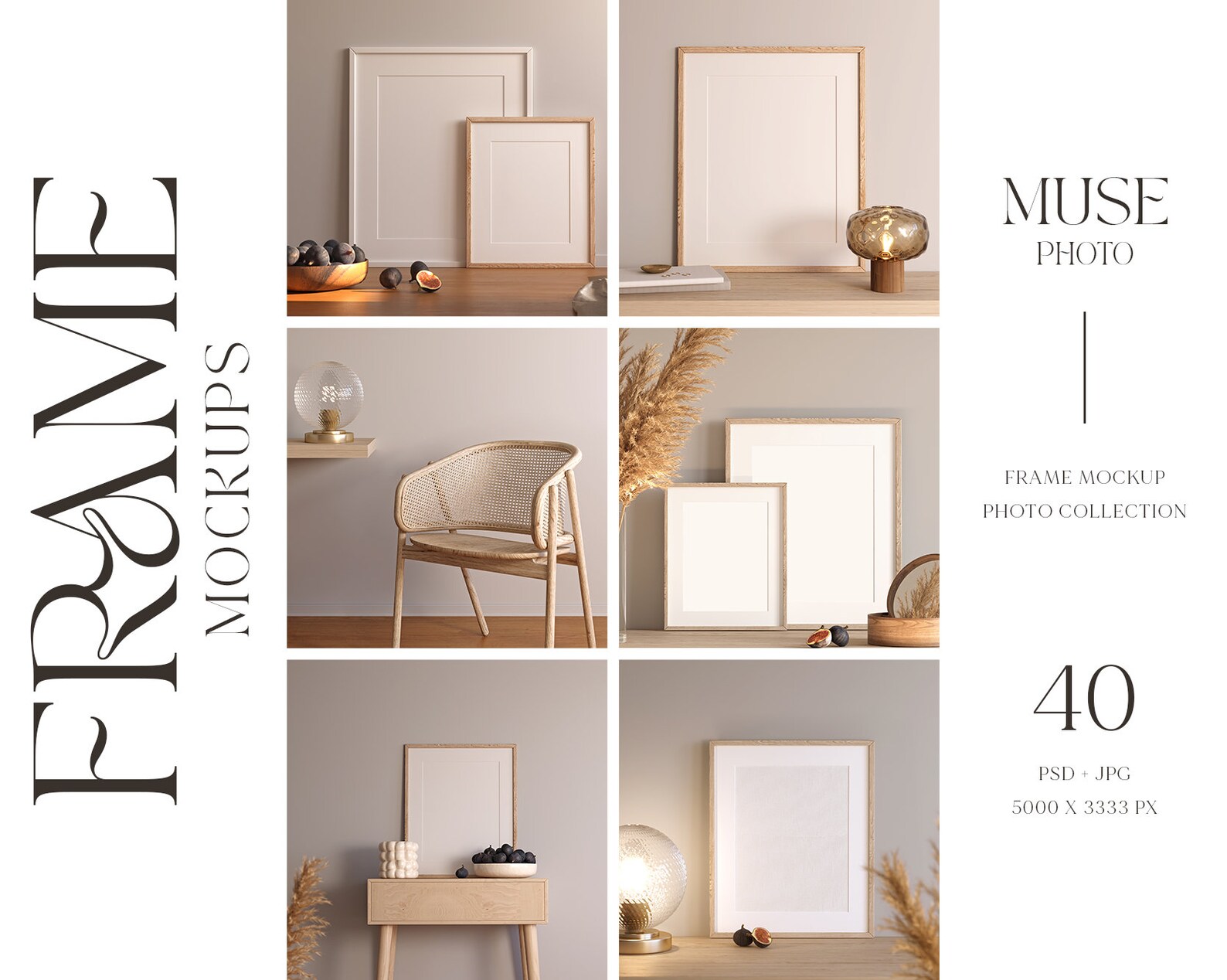 Frame Mockups Collection Framed Print Wall Art Mockup Etsy