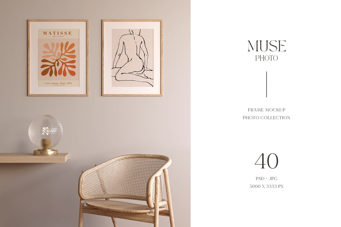 Frame Mockups Collection Framed Print Wall Art Mockup Etsy