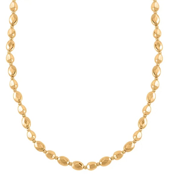 Beautiful Beads Necklace in 18K Yellow Gold Plated.