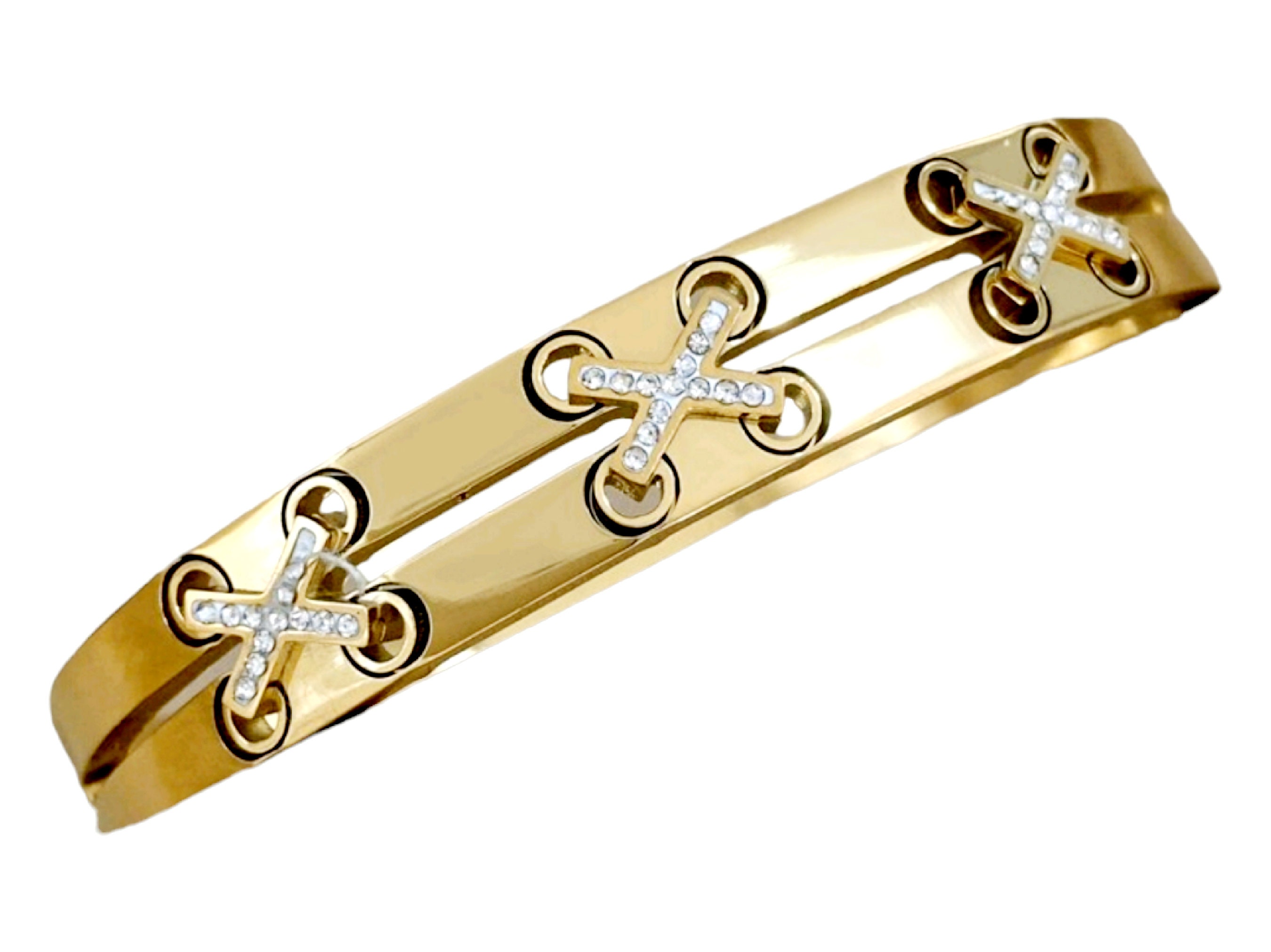 Stunning 18K Yellow Gold Vermeil Bangle Bracelet