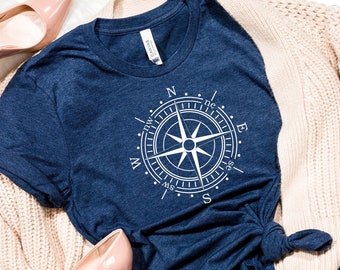 Compass Shirt, Camping Shirt, Compass Gift, Adventure Shirt, Hiking Shirt, Wanderlust Shirt, Nature Shirt, Camping Gift, Summer Camp