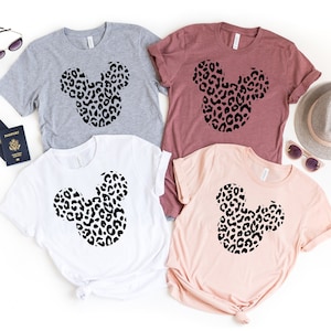Leopard Cheetah Shirt, Vacation Shirt for Women, Ear Shirt, Women's Unisex Shirt, Couple Shirts, Silhouette Shirt, Tshirt for s