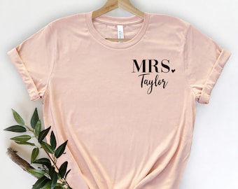 Mrs Shirt, Mrs Tshirt, Bride Shirt, Bridal Shower Gift, Bride Gift, Personalized Gift, Honeymoon Shirt, Future Mrs Shirt, Honeymoon Gifts