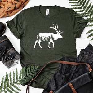 Elk Shirt, Camping Shirt, Adventure Shirt, Camping Gift, Hiking Shirt, Wanderlust Shirt, Travel Gift, Mountain Shirt, Nature Shirt