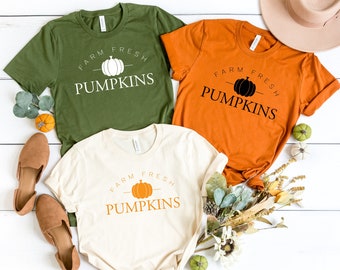 Farm Fresh Pumpkins Shirt,Thanksgiving Shirt,Cute Fall Shirt,Autumn Shirt,Thanksgiving Day TShirt,Pumpkin Day Shirt,Funny Thanksgiving Shirt