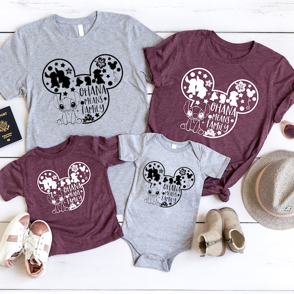 Ohana Family Shirt, Family Vacation,  Ears, Ohana Means Family, Animal Kingdom Shirt, Vacation Shirt, Lilo and Stitch, Holiday Shirt