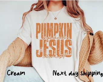 Pumpkin Spice Jesus Christ Shirt, Jesus Sweatshirts, Fall Religious Shirt,Faith Shirt, Autumn Shirt,Thanksgiving Tee,Christian Fall Shirt,
