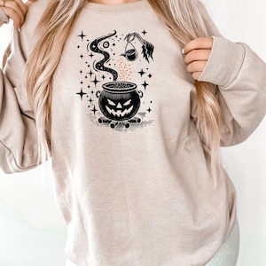 Camiseta de Halloween Witches Brew, camiseta de la temporada de las brujas, camiseta de bruja de Halloween para mujer, camiseta mística de Witchy Clothing, camiseta de Halloween