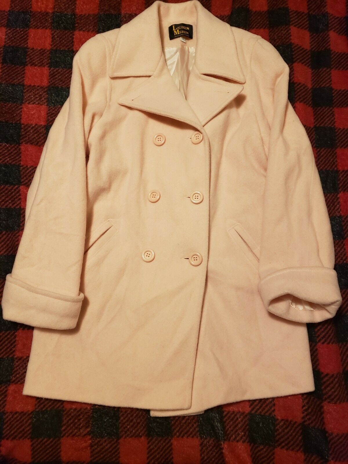 Vintage Lauren Meren Wool Pea Coat 