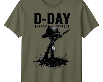 Family Helmet Rifle D-Day T-Shirt Tee 1944 World War II Normandy Military History Outfit #DD