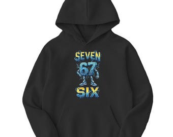 Funny 67 Kids Hoodie Meme Boys And Girls Jumper Six Seven Cotton Hooded Pullover