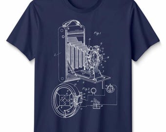 Camera Patent Tshirt Vintage Photography Blueprint Design Retro Camera Tee Photographer Gift Unisex Shirt