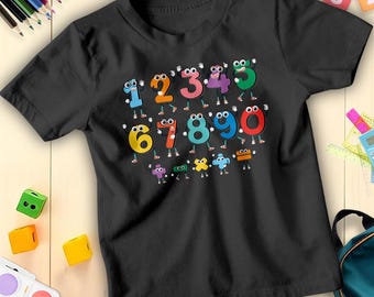 Camiseta con ideas para el día de los números con diseños divertidos para niños y niñas #ND