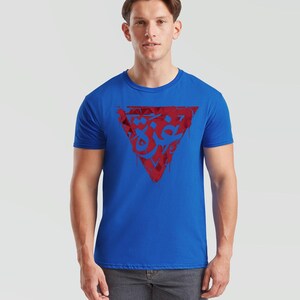 Free Gaza Palestine Unisex T Shirt Red Triangle With Gaza Word In Arabic Calligraphy Printed Tee image 8
