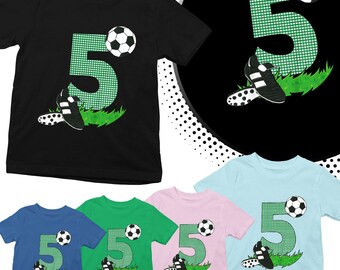 Soccer Football Personalised Childrens Birthday Party Gift Boys Girls Kids T Shirt