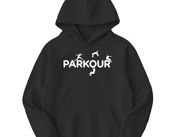 Kids Parkour Hoodie Childrens Hooded Jumper Free Running Graphic Pullover For Boys Girls