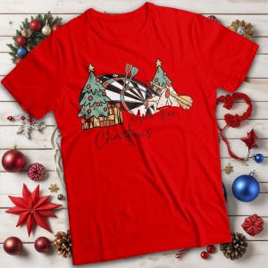 Camisetas de dardos navideñas, divertidas y feas, para hombres y mujeres, n.° MC