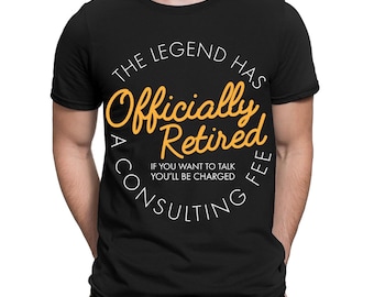 The Legend Has Officially Retired Funny Retirement Gift Mens T-Shirts Top #TA-89