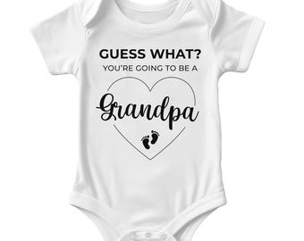 Pregnancy Announcement Baby Bodysuit Grandad To Be Gift From Bump Reveal Idea Due Date Grandparent New Grandad