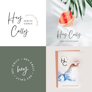 Logo sjabloon gezondheidscoach Canva, Wellness logo ontwerp Canva, modern logo sjabloon, bewerkbaar Canva-logo, doe-het-zelf logo Canva, kant-en-klaar logo-ontwerp
