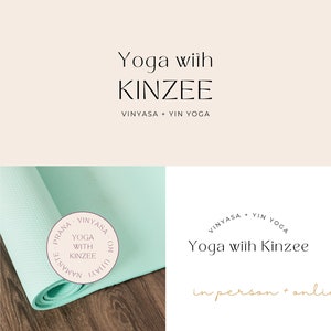 Yoga Logo Canva Template, Wellness Logo Design, Editable Canva Template, Logo and Branding for Pilates Logo, Meditation Logo, Health Logo