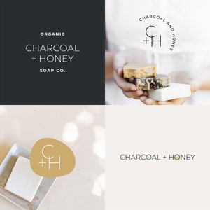 Modern logosjabloon Canva, Wellness-logo ontwerp Canva, Minimal Logo Kit, bewerkbaar Canva-logo, kant-en-klaar logo-ontwerp, doe-het-zelf logosjabloon