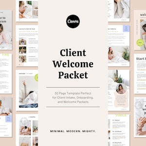 Coaching Client Onboarding, Client Welcome Packet Template, Client Onboarding Packet, New Client Intake Form, Coaching Templates Canva