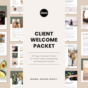 Client Welcome Packet Template for Canva, Client Onboarding Template, Client Intake Form, Client Guide, Welcome Book for Health Coaches