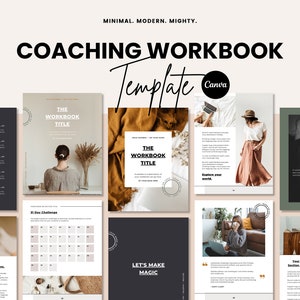 Workbook Template for Coaches, Canva Workbook Template, Lead Magnet Template Canva, Business Coaching Workbook, Canva Ebook Template