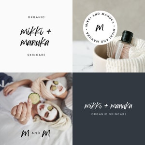 Editable Canva Logo Template, Modern Logo Template, Premade Logo Design for Beauty, Feminine Logo and Branding Kit Canva Template