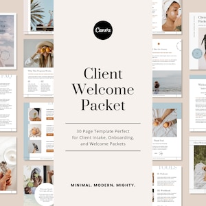 Coaching Client Welcome Packet Template, Client Onboarding Template, New Client Intake Form Template, Intake Form Coaching Templates Canva